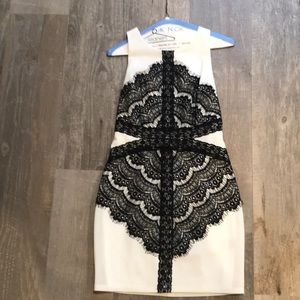 ark & co  white and black lace dress, open back